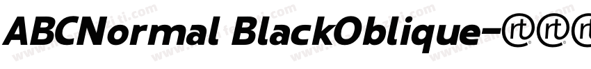 ABCNormal BlackOblique字体转换
